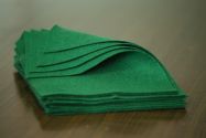Moss green woolfelt sheets