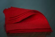 Red woolfelt sheet