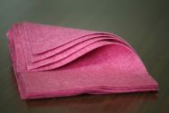 Rose colored woolfelt sheet